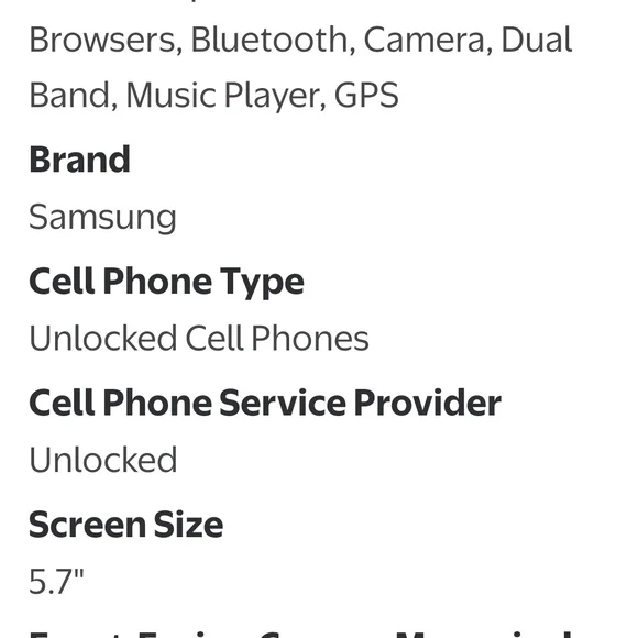 Samsung Smartphone with Black Display